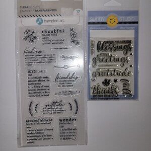 Thanksgiving Clear Stamps Autumn Fall * Photopolymer Stamps Thankful Gratitude